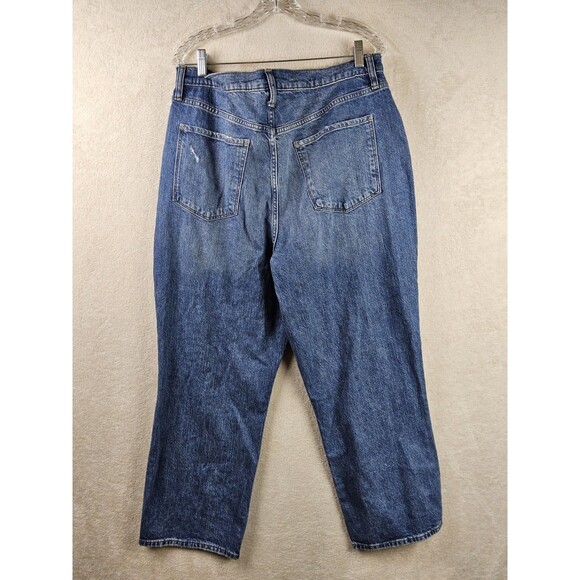 Ana Women's Highest Rise Vintage Straight Distressed Denim Jeans Size 16 - Picture 6 of 6